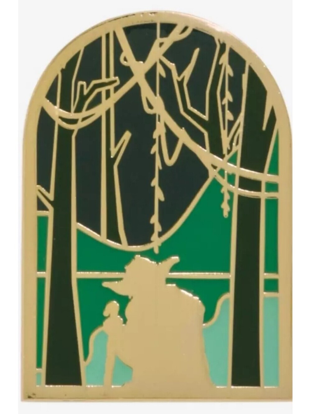 Loungefly Star Wars Yoda on Dagobah Silhouette Enamel Pin